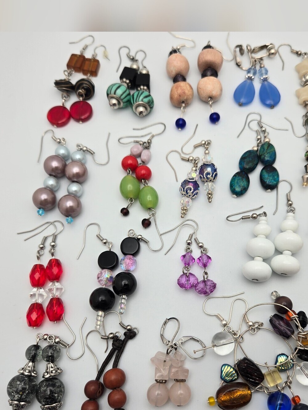 20 Pair Handmade Earring Lot Colorful Beaded Fashion Jewelry Reseller Bundle
